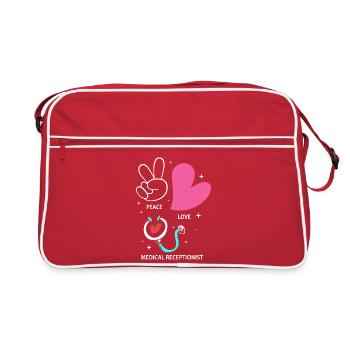Receptionist Medicine Receptionist - Retro Bag - red/white - Front