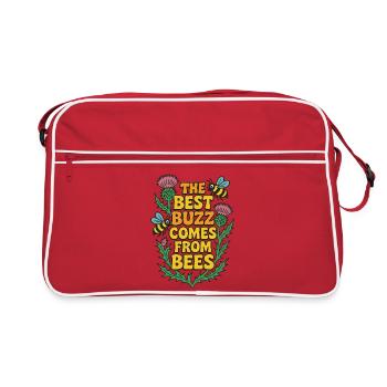 Best Buzz Comes From Bees - Retro Bag - red/white - Front