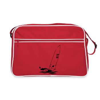 Régate de voilier dériveur laser ILCA Sports de voile - Sac Retro - rouge/blanc - Devant