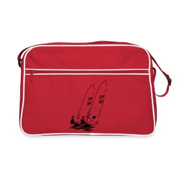 ILCA Dériveurs laser à voile dans la régate - Sac Retro - rouge/blanc - Devant