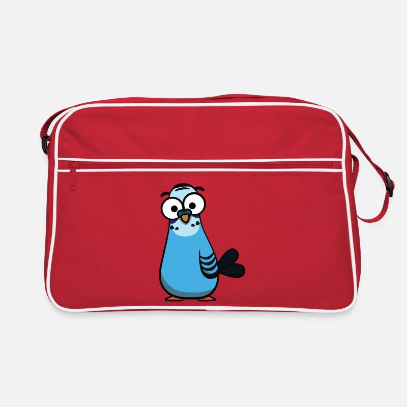 Illustration de perruche perruche en dessin animé bleu Sac Retro
