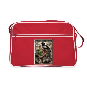 Ne nourrissez pas la critique de Signal Media - Sac Retro - rouge/blanc - Devant