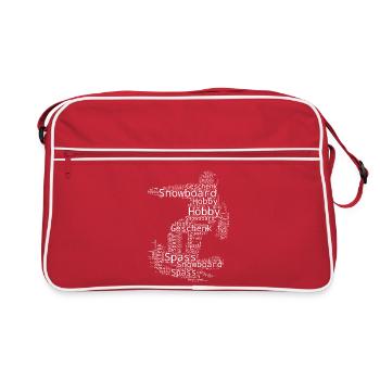 Snowboard illustration for snowboard - Retro Bag - red/white - Front