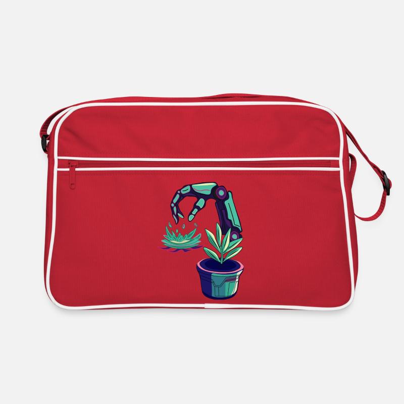 Neonroboter  Retro Tasche