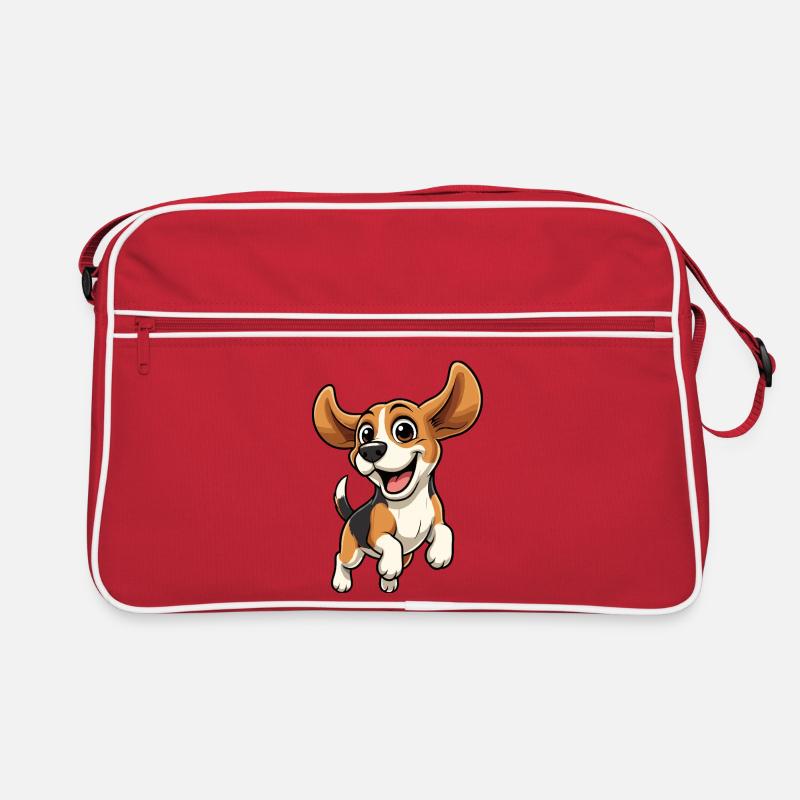 Joyeux saut de beagle Sac Retro