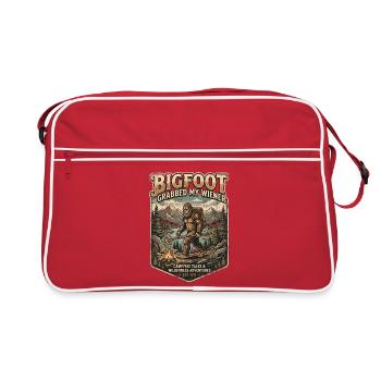 Funny Camping Sasquatch Bigfoot Got My Peni - Retro Bag - red/white - Front