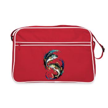 Perch Fishing - Retro Bag - red/white - Front