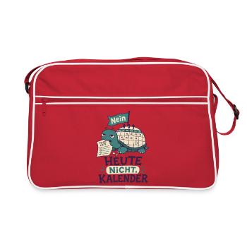 Heute nicht Kalender - Retro Tasche - Rot/Weiß - Vorne