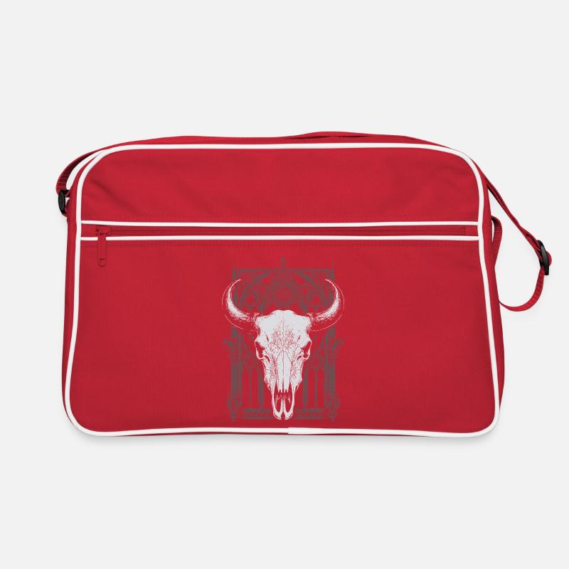 Gotisches Stierschädelwappen Retro Tasche