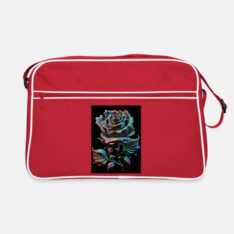 Rainbow Rose Metallic Retro Bag
