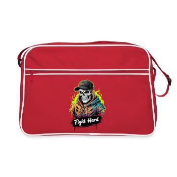 KÄMPFE HART - Retro Tasche - Rot/Weiß - Vorne