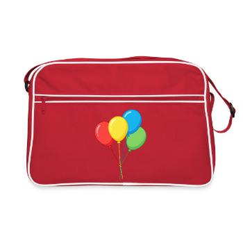 Four Colorful Balloons Graphic Illustration - Retro Bag - red/white - Front