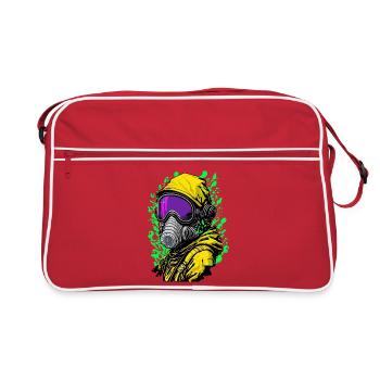 Gas Mask - Retro Bag - red/white - Front