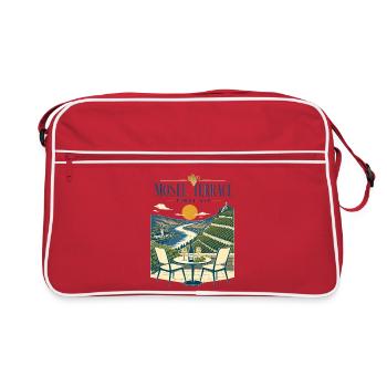 Mosel Wine Hiking Terrace First Sip Scenic Design - Retro Bag - red/white - Front