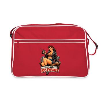 Pin-Up Girl Workshop : Conception de gros moteurs - Sac Retro - rouge/blanc - Devant
