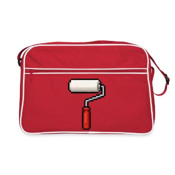 Paint Rollers Art Design - Retro Bag - red/white - Front