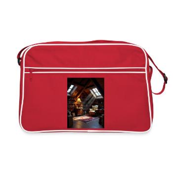 Dachboden-Leseoase im Warmlicht - Sac Retro - rouge/blanc - Devant