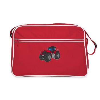 Tracteur Rouge Enfants Anniversaire Enfant Garçon Cadeau - Sac Retro - rouge/blanc - Devant