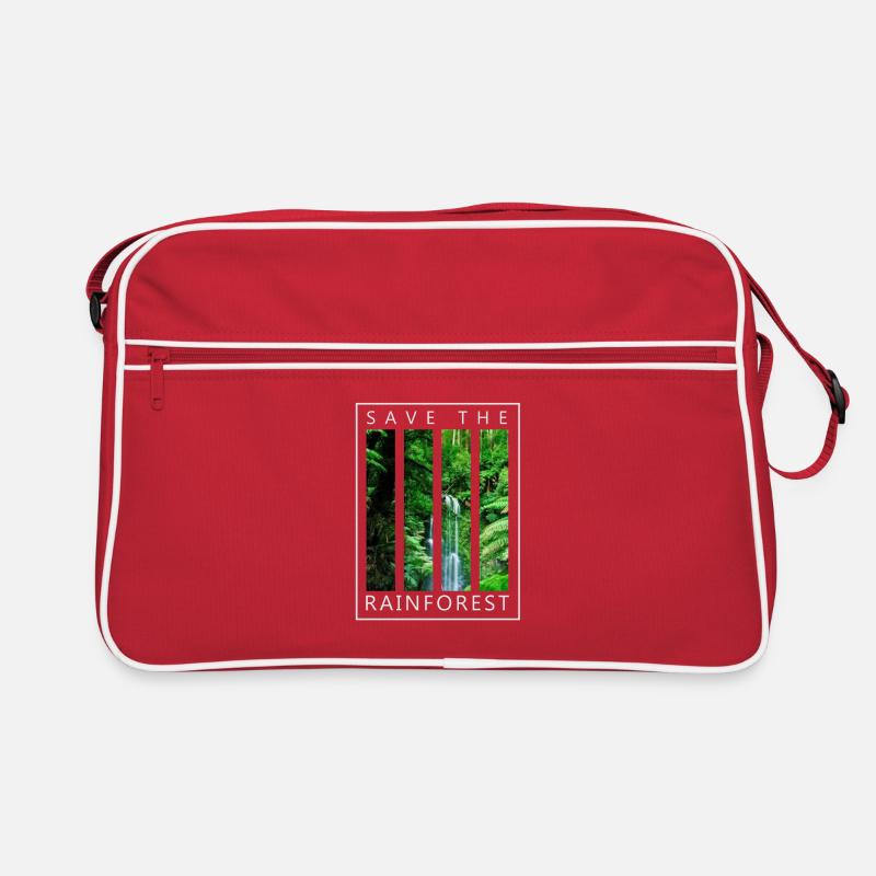 Rette den Regenwald Retro Tasche