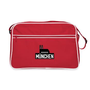 MÜNCHEN - Retro Tasche - Rot/Weiß - Vorne