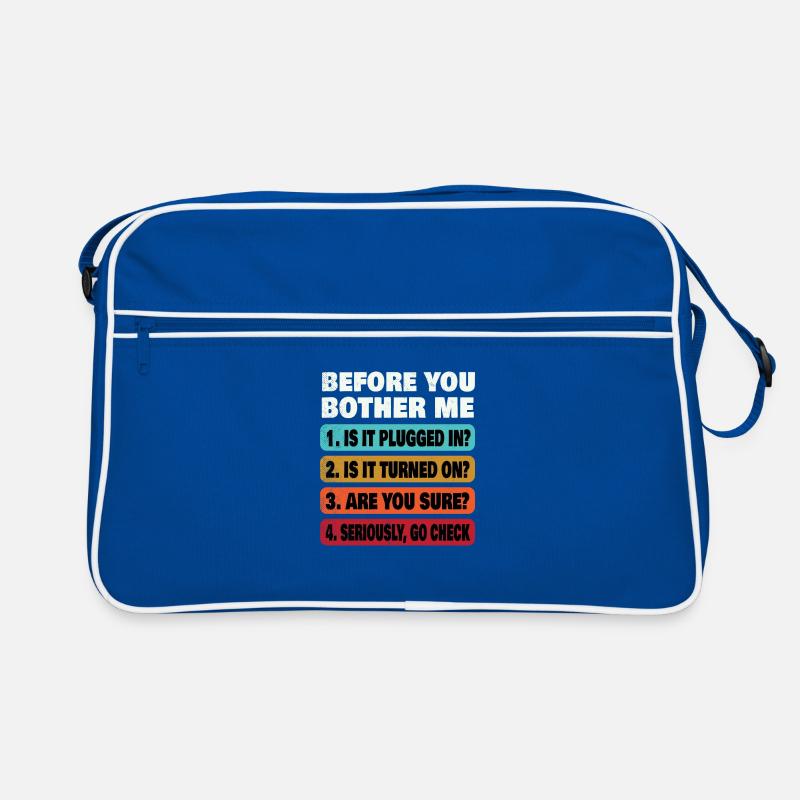 Funny Information Technology Tech | Technical Supp Retro Bag