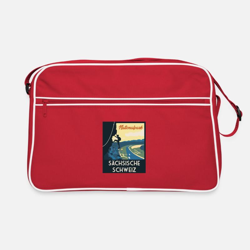 saechsische schweiz Klettern Geschenk Retro Tasche