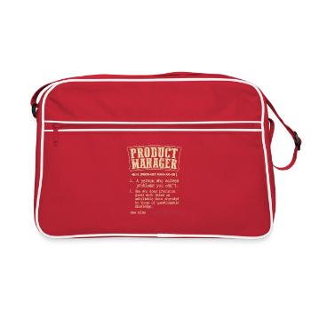 Définition de dictionnaire drôle de cadeau de chef de projet - Sac Retro - rouge/blanc - Devant