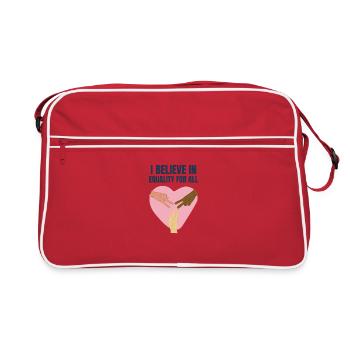 I believe in equal rights BLM LGBTQ - Retro Bag - red/white - Front