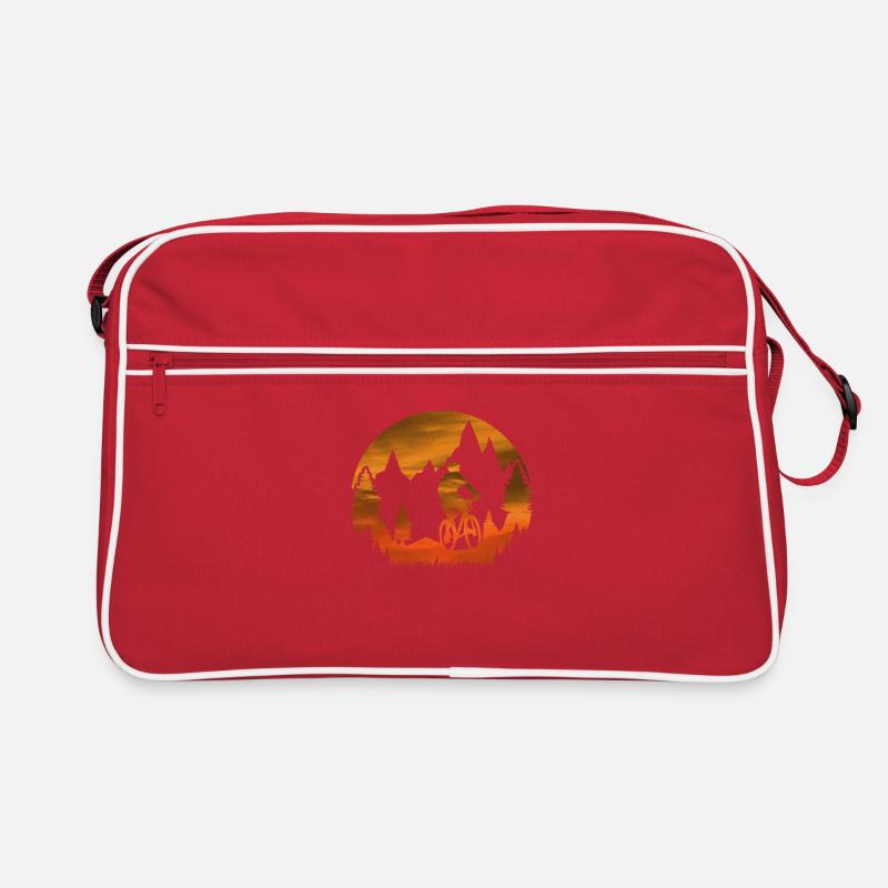 MTB cyclist gift - Retro Bag - red/white