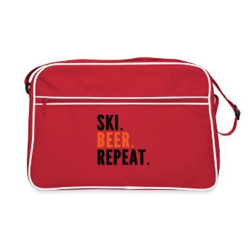 Ski Beer Vacances Skieur Station de ski Ski Ski - Sac Retro - rouge/blanc - Devant