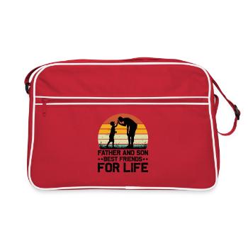 Père & Fils Meilleurs Amis pour la Vie - Père Fils - Sac Retro - rouge/blanc - Devant