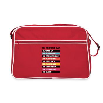 Pêche à la mouche Pêche Pêcheurs sportifs Mouche - Sac Retro - rouge/blanc - Devant