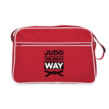 Arts Martiaux Asiatiques Judoka Judo Fighter Geshenk - Sac Retro - rouge/blanc - Devant