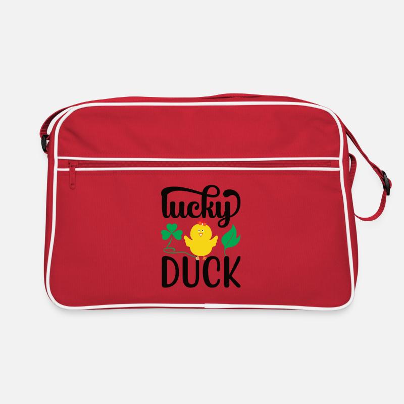 Famille des canards Canards en caoutchouc Canard de baignade Canard - Sac Retro - rouge/blanc