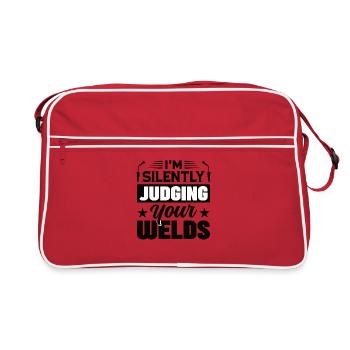 Welder Profession Heat Steel Gas TIG MAG Welding - Retro Bag - red/white - Front