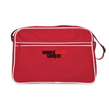 Blood donation Blood donations Blood donors - Retro Bag - red/white - Front