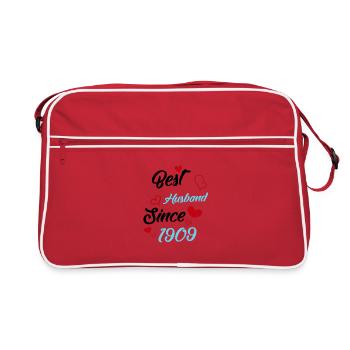 Meilleur mari depuis 1909 mariage - Sac Retro - rouge/blanc - Devant
