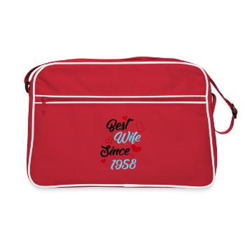 Anniversaire Meilleure épouse depuis 1958 Mariage - Sac Retro - rouge/blanc - Devant