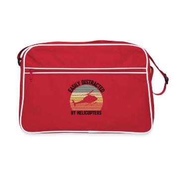 Hélicoptère Pilote d’hélicoptère Hélicoptère Héli - Sac Retro - rouge/blanc - Devant