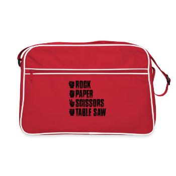 Carpenter Carpenter Wood Craft Tool Building - Retro Bag - red/white - Front