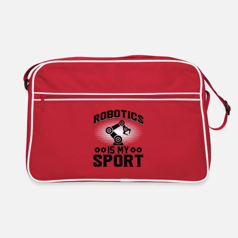Roboter Programmierer Automatisierungstechniker Retro Tasche