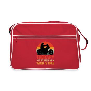 Biker Motorradfahrer Motorradfahren Biken - Retro Tasche - Rot/Weiß - Vorne