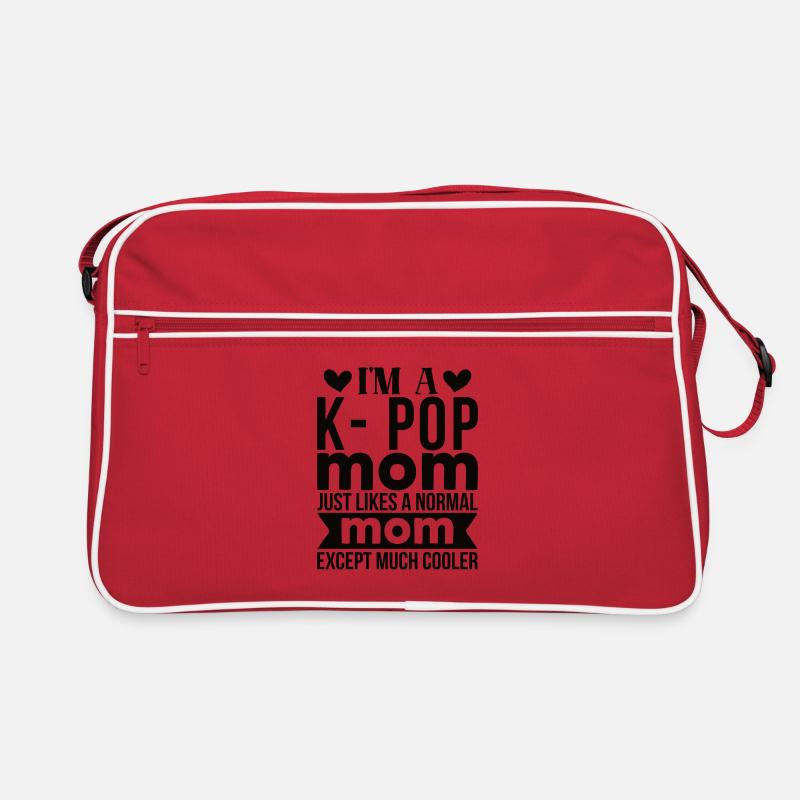 Idée cadeau K-Pop Kpop Mama - Sac Retro - rouge/blanc