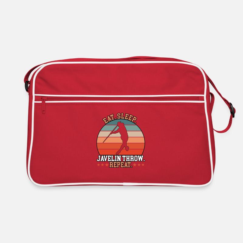 Eat Sleep Javelin Throw Repeat Retro Tasche
