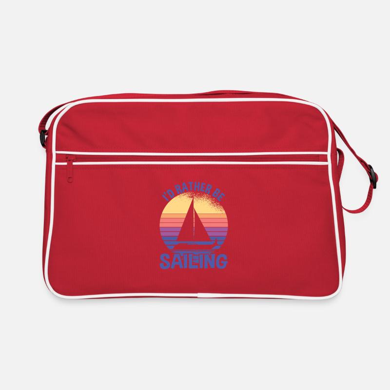 Rather Be Sailing Segelboot Retro Tasche