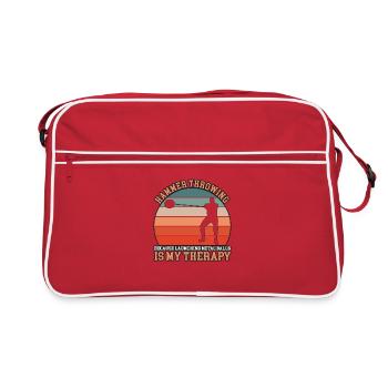 Lancer de marteau - Sac Retro - rouge/blanc - Devant