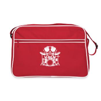 Chiot Border Collie Drummer Cool - Sac Retro - rouge/blanc - Devant