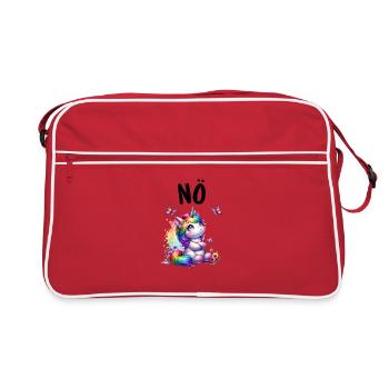 La licorne dit non aux créatures mythiques des garçons et des filles - Sac Retro - rouge/blanc - Devant