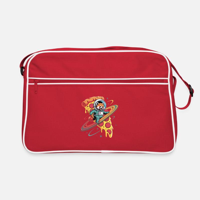 Astronaute panda roux sur Pizza Planet Sac Retro
