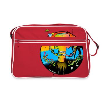 RetkuOriginals - WastedSummer - Sac Retro - rouge/blanc - Devant